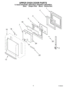 04 - Upper Oven Door parts for Whirlpool Oven RBD245PDT12 from AppliancePartsPros.com