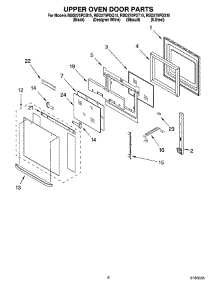 04 - Upper Oven Door Parts parts for Whirlpool Oven RBD275PDS15 from AppliancePartsPros.com