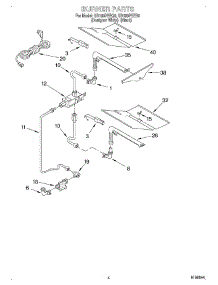 03 - Burner parts for Whirlpool Oven SB160PEEQ9 from AppliancePartsPros.com
