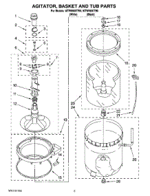 03 - Agitator, Basket And Tub Parts parts for Whirlpool Washer WTW5900TW0 from AppliancePartsPros.com