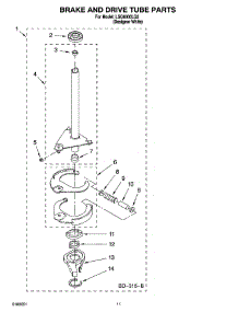 07 - Brake And Drive Tube Parts parts for Whirlpool Washer LSQ8000LQ2 from AppliancePartsPros.com