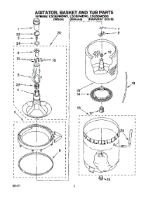 04 - Agitator, Basket And Tub parts for Whirlpool Washer LSC8244BN0 from AppliancePartsPros.com