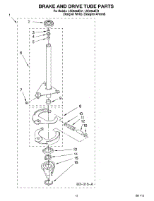 08 - Brake And Drive Tube parts for Whirlpool Washer LSC8244EQ1 from AppliancePartsPros.com