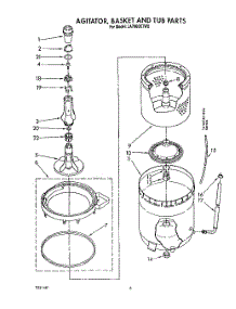 04 - Agitator, Basket And Tub parts for Whirlpool Washer LA7800XTN0 from AppliancePartsPros.com