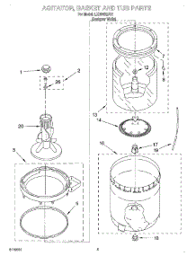 03 - Agitator, Basket And Tub parts for Whirlpool Washer LXR6432JQ1 from AppliancePartsPros.com
