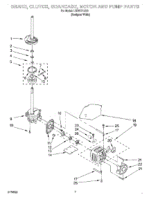 04 - Brake, Clutch, Gearcase, Motor And Pump parts for Whirlpool Washer LSR5121JQ0 from AppliancePartsPros.com