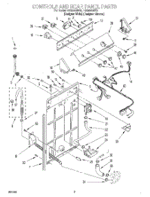 02 - Controls And Rear Panel parts for Whirlpool Washer LSQ8200HZ0 from AppliancePartsPros.com