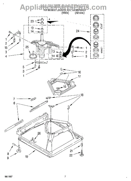 PHO・10・8 285771 Base Frame Assembly | Genuine Whirlpool OEM In Stock