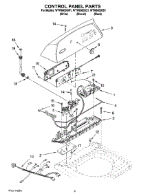 02 - Control Panel Parts parts for Whirlpool Washer WTW6600SB1 from AppliancePartsPros.com