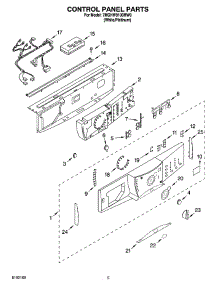 03 - Control Panel Parts parts for Whirlpool Washer 7MGHW9100MW0 from AppliancePartsPros.com