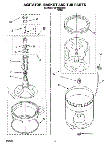 03 - Agitator, Basket And Tub Parts parts for Whirlpool Washer WTW5320SQ0 from AppliancePartsPros.com