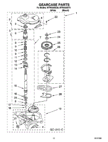 08 - Gearcase Parts, Optional Parts (Not Included) parts for Whirlpool Washer WTW5540ST0 from AppliancePartsPros.com