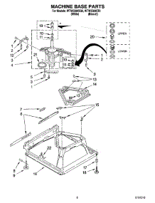 05 - Machine Base Parts parts for Whirlpool Washer WTW5500SQ0 from AppliancePartsPros.com