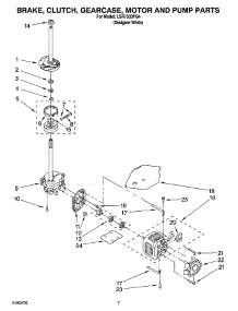 04 - Brake, Clutch, Gearcase, Motor And Pump Parts parts for Whirlpool Washer LSR7333PQ4 from AppliancePartsPros.com