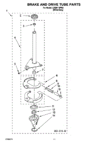 07 - Brake And Drive Tube Parts parts for Whirlpool Washer LSQ9110PW2 from AppliancePartsPros.com
