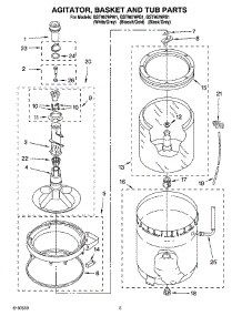 03 - Agitator, Basket And Tub Parts parts for Whirlpool Washer GST9679PW1 from AppliancePartsPros.com