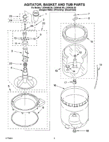 03 - Agitator, Basket And Tub parts for Whirlpool Washer LSQ9549LG0 from AppliancePartsPros.com