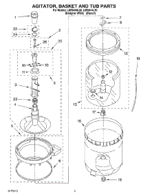 03 - Agitator, Basket And Tub parts for Whirlpool Washer LSR8444LQ0 from AppliancePartsPros.com