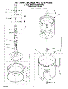 03 - Agitator, Basket And Tub parts for Whirlpool Washer GST9675JQ2 from AppliancePartsPros.com