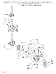 04 - Brake, Clutch, Gearcase, Motor And Pump parts for Whirlpool Washer LXR7244JZ0 from AppliancePartsPros.com