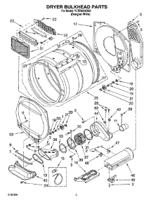 04 - Dryer Bulkhead Parts parts for Whirlpool Washer Dryer Combo YLTE6234DQ3 from AppliancePartsPros.com