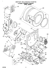 04 - Dryer Bulkhead parts for Whirlpool Washer Dryer Combo LTE5243BW2 from AppliancePartsPros.com