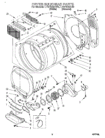 04 - Dryer Bulkhead parts for Whirlpool Washer Dryer Combo LTG7245AN0 from AppliancePartsPros.com