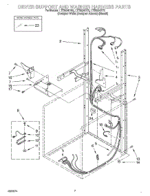05 - Dryer Support And Washer Harness parts for Whirlpool Washer Dryer Combo LTE6234DT2 from AppliancePartsPros.com