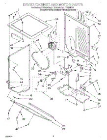 03 - Dryer Cabinet And Motor parts for Whirlpool Washer Dryer Combo LTE6234DQ2 from AppliancePartsPros.com