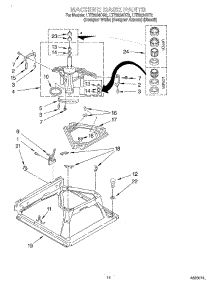 09 - Machine Base parts for Whirlpool Washer Dryer Combo LTE6234DQ2 from AppliancePartsPros.com