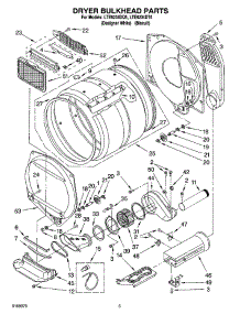04 - Dryer Bulkhead Parts parts for Whirlpool Washer Dryer Combo LTE6234DQ5 from AppliancePartsPros.com