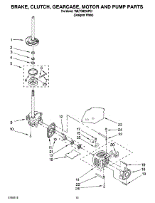 08 - Brake, Clutch, Gearcase, Motor And Pump Parts parts for Whirlpool Washer Dryer Combo 7MLTG8234PQ1 from AppliancePartsPros.com