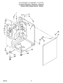 07 - Washer Cabinet parts for Whirlpool Washer Dryer Combo LTE5243DT2 from AppliancePartsPros.com