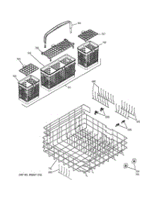 04 - Lower Rack Assembly parts for Ge Dishwasher PDW7800J10WW from AppliancePartsPros.com