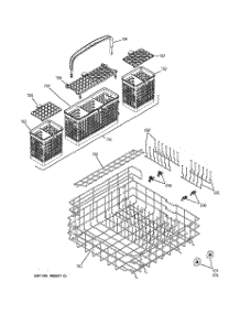 04 - Lower Rack Assembly parts for Ge Dishwasher PDW7800G00WW from AppliancePartsPros.com