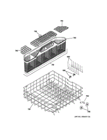 04 - Lower Rack Assembly parts for Ge Dishwasher PDW9200L00BB from AppliancePartsPros.com