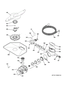 05 - Motor-Pump Mechanism parts for Ge Dishwasher PDW9200J10WW from AppliancePartsPros.com