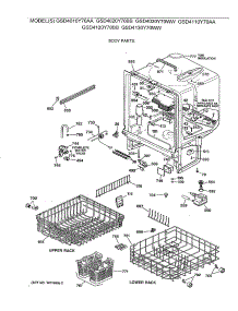 02 - Body Parts parts for Ge Dishwasher GSD4110Y70AA from AppliancePartsPros.com