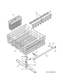 03 - Upper Rack Assembly parts for Ge Dishwasher GLD6360L15SS from AppliancePartsPros.com