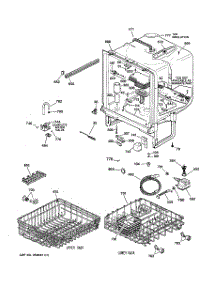 02 - Body Parts parts for Ge Dishwasher GSD4100J00WW from AppliancePartsPros.com
