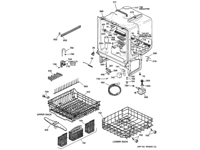 HOW-TO: General Electric Dishwasher GSD4060J00SS Will not drain or 