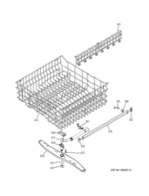 03 - Upper Rack Assembly parts for Ge Dishwasher GSD6600G00CC from AppliancePartsPros.com