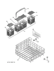 04 - Lower Rack Assembly parts for Ge Dishwasher GSD6300G00WW from AppliancePartsPros.com