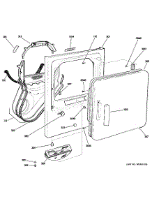 02 - Front Panel & Door parts for Ge Dryer DMCD330GH1WC from AppliancePartsPros.com