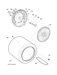 04 - Drum parts for Ge Dryer DCCB330EG1WC from AppliancePartsPros.com