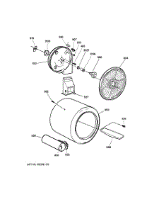 04 - Drum parts for Ge Dryer DBXR463PG1CC from AppliancePartsPros.com