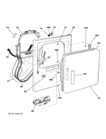 02 - Front Panel & Door parts for Ge Dryer DRSR483EG2WW from AppliancePartsPros.com