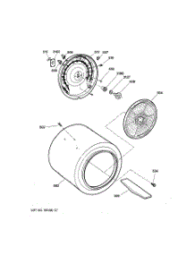 04 - Drum parts for Ge Dryer DRSR483EG2WW from AppliancePartsPros.com