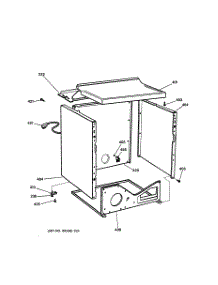 03 - Cabinet parts for Ge Dryer DRSR483GG2CC from AppliancePartsPros.com