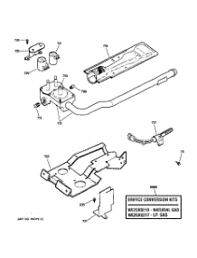 05 - Gas Valve & Burner Assembly parts for Ge Dryer DRSR483GG2CC from AppliancePartsPros.com